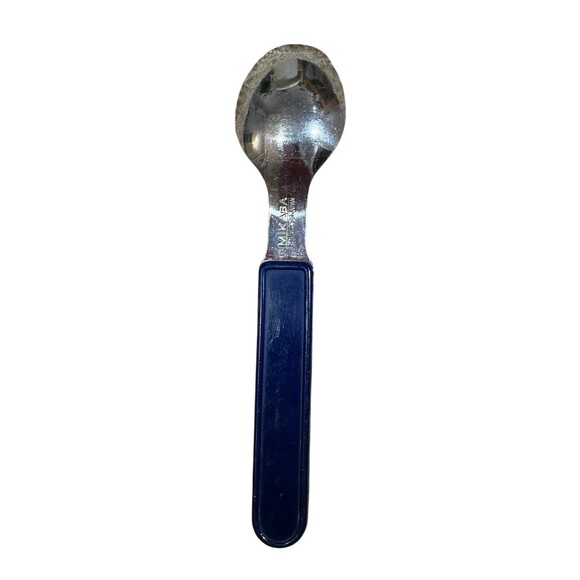 Mikasa Blue Plastic Handle Stainless Center Spoon Japan Replacement Stainless - Picture 4 of 7
